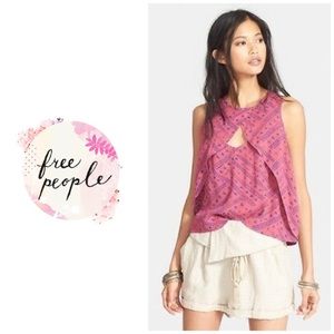 Free People Crinkle Look Through tank top